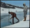 Image of Ralph Robinson Spearing Trout, Baffin Land